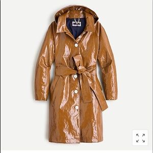 J.crew Collection coated linen trench coat NWT